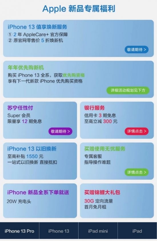 苏宁易购上线iPhone13系列新品，推出值享焕新服务(图2)